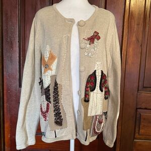 2010 Christopher & Banks Limited Edition Holiday Collectible Sweater Size XL